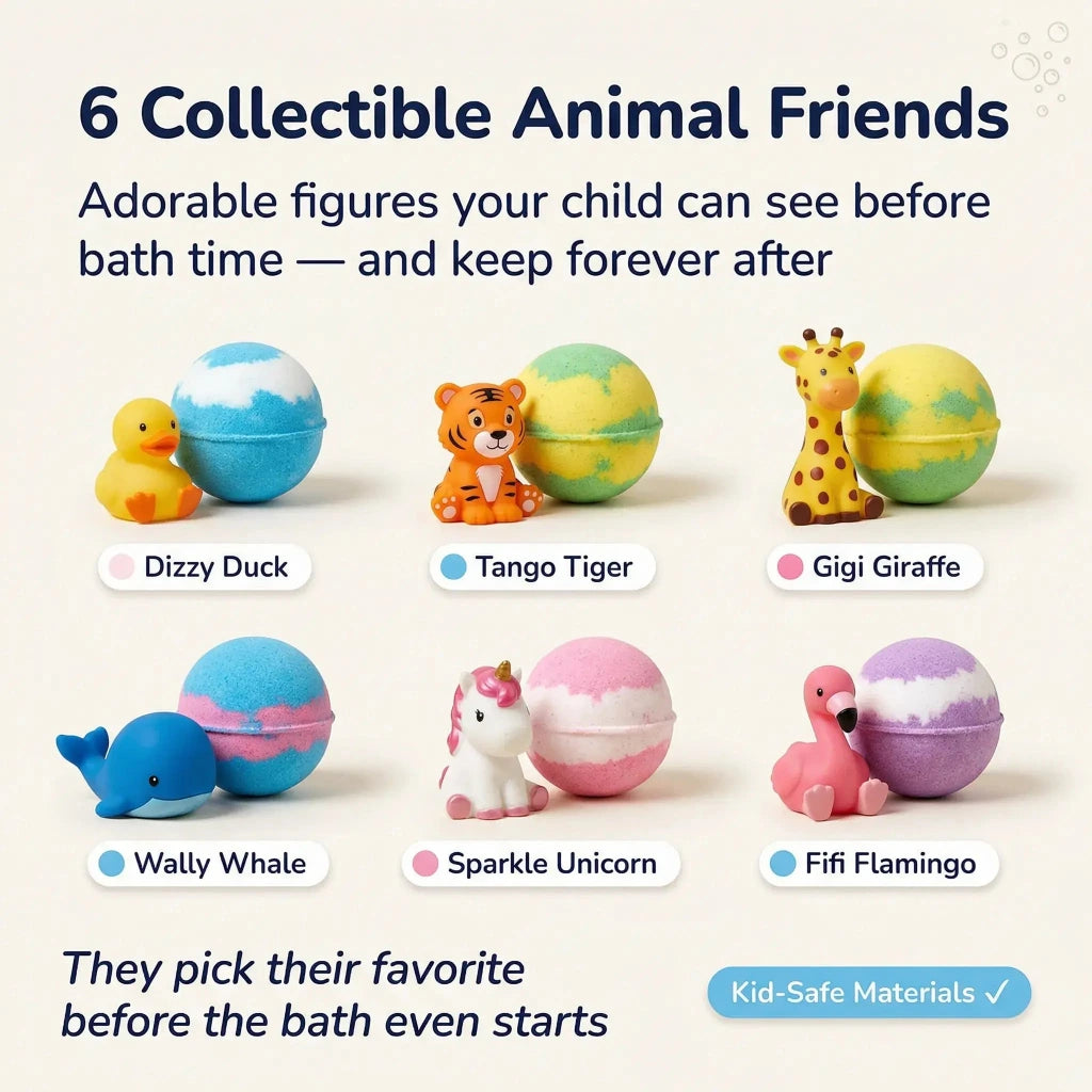 Extra Fizzy Friends Bath Bomb (6 Pieces — Free Shipping)