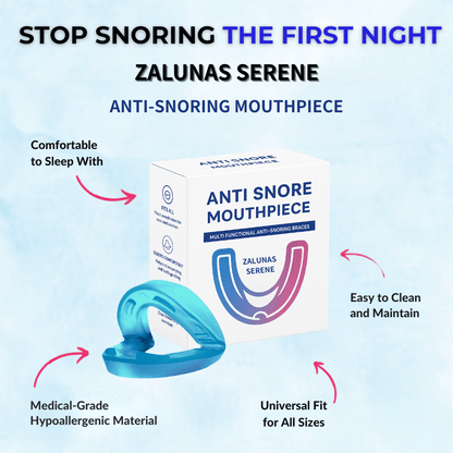 ZALUNAS Serene – Premium Anti - Snore Mouthpiece + Free Premium Nasal Dilator - Cloffa