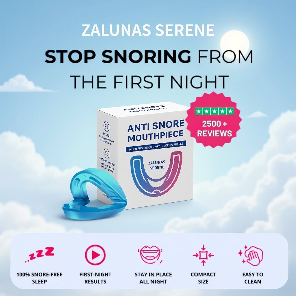 ZALUNAS Serene – Premium Anti - Snore Mouthpiece + Free Premium Nasal Dilator - Cloffa